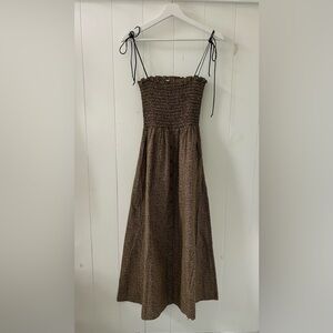 La Ligne Smocked Top Floral Dress size XS